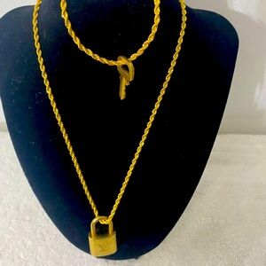 Authentic Louis Vuitton Padlock and key set random #